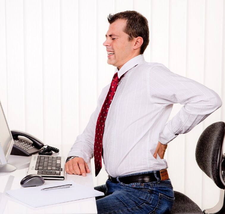 osteohondroze un muguras sāpes sēdoša darba laikā